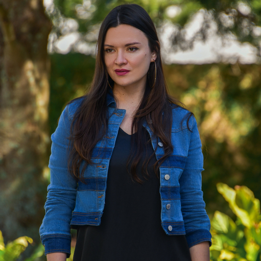 Denim Color Block Jacket - God is Love