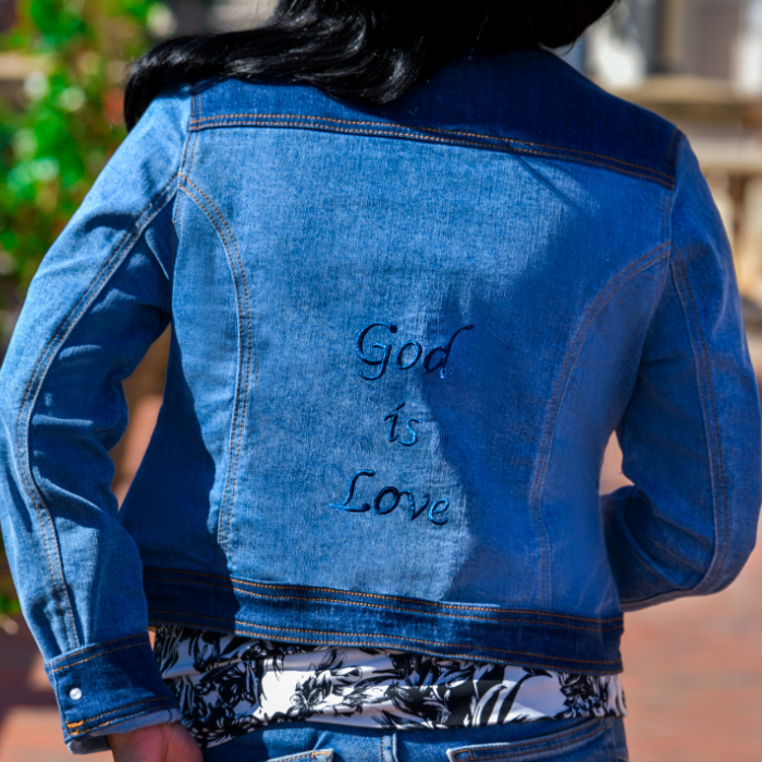 Denim Color Block Jacket - God is Love